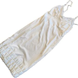 Vintage Adonna White Lace Chemise Slip Lingerie Size 34
